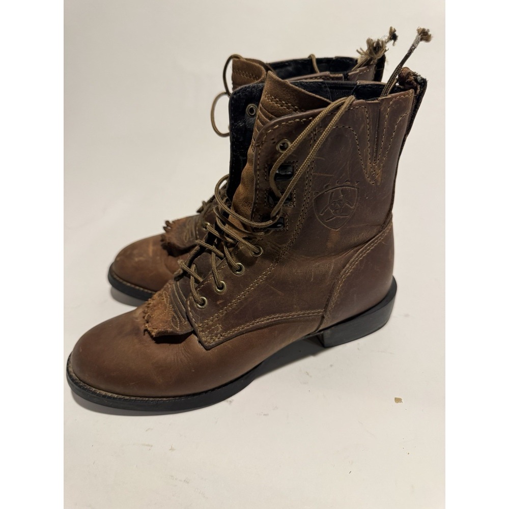 Ariat Heritage Lacer Brown Leather Western Boots 10002147 Womens Size 5.5B